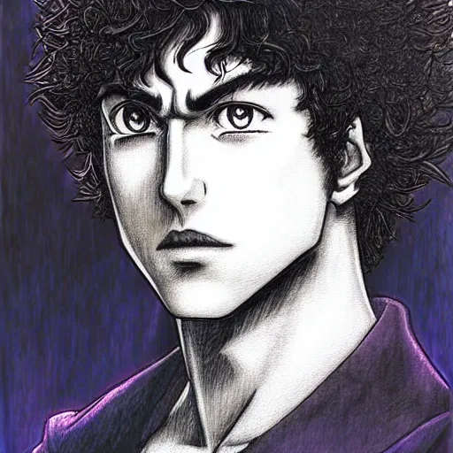 Image similar to Spike Spiegel by Kentaro Miura, Charachter Portrait,