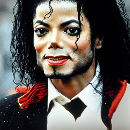 Prompt: michael jackson with a beard, 1995