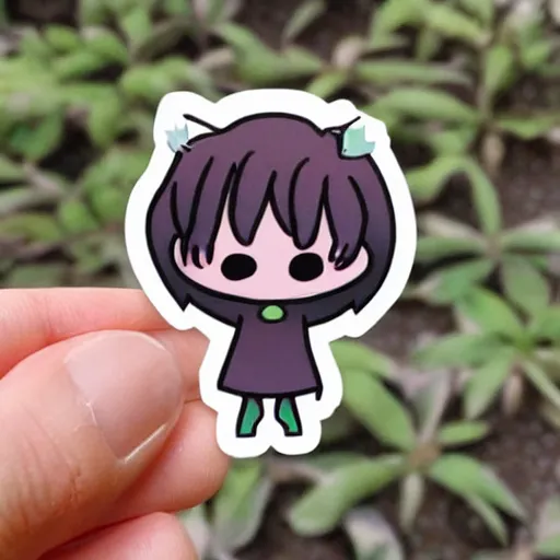 Prompt: cute mandragora sticker