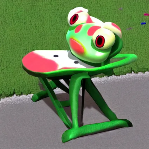 Image similar to froggy chair from animal crossing