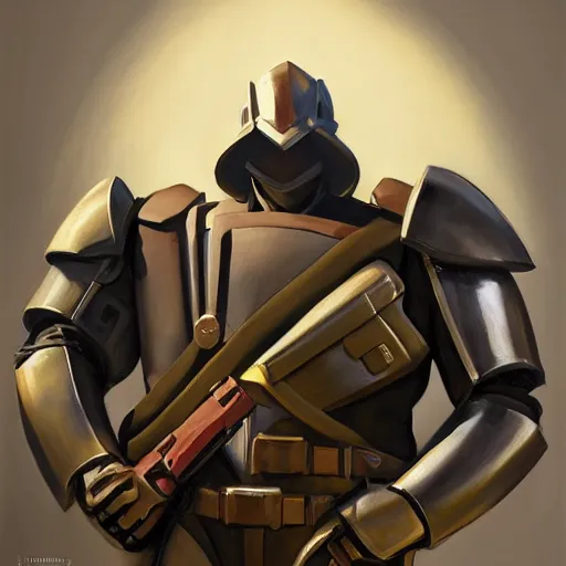 Image similar to greg manchess portrait painting of armored magritte as overwatch character, medium shot, asymmetrical, profile picture, organic painting, sunny day, matte painting, bold shapes, hard edges, street art, trending on artstation, by huang guangjian, gil elvgren, ruan jia, randy vargas, greg rutkowski