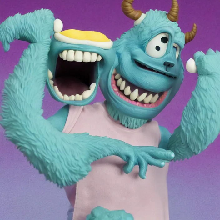 Prompt: sully, a goodsmile figure of sully from monsters inc, figurine, detailed product photo,