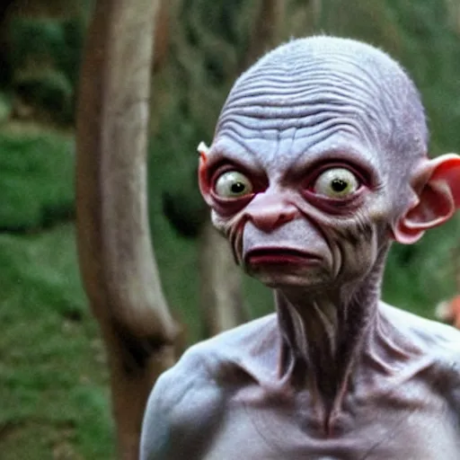 Image similar to gollum as mr bean