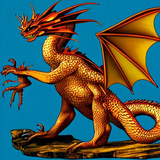 Prompt: Taxonomy art of a real dragon