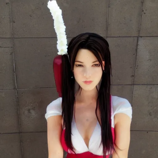 Image similar to aerith gainsborough mixed with tifa lockhart