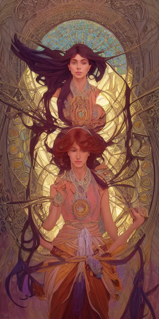 Image similar to sacred spaces, intricate, highly detailed, digital painting, artstation, concept art, smooth, sharp focus, illustration, Unreal Engine 5, 8K, art by artgerm and greg rutkowski and alphonse mucha, by Jesper Ejsing, by RHADS, Makoto Shinkai and Lois van baarle, ilya kuvshinov, rossdraws