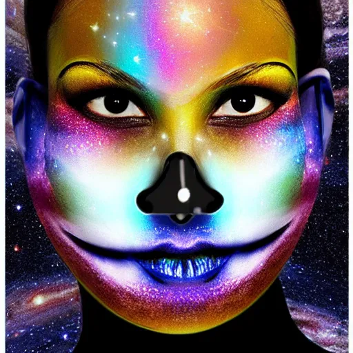 Image similar to galaxy gothic mask