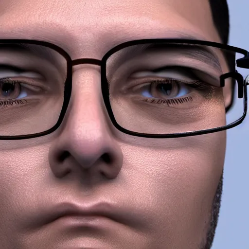 Prompt: emad mostaque, glasses creator of stability ai, hyperrealistic, extremely detailed, 8 k, volumetric illumination