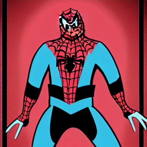 Prompt: Patrick Star as Spiderman, styled as a movie poster