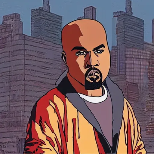 Prompt: kanye west in akira movie