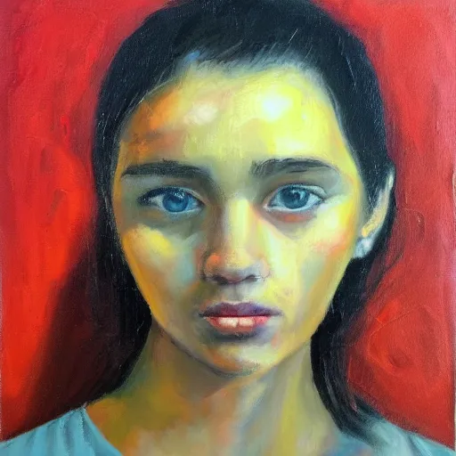 Image similar to portrait, prize winning, oil on canvas
