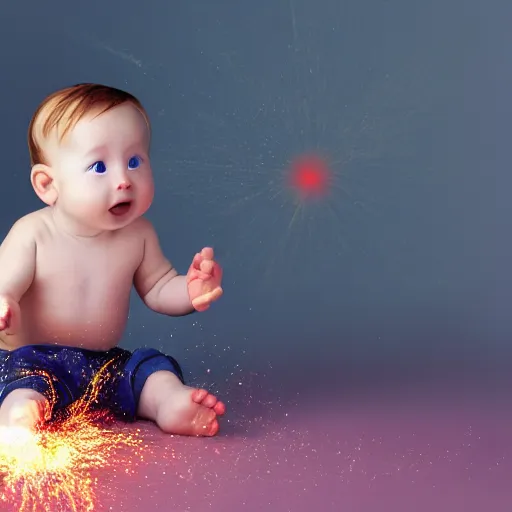 Prompt: a baby exploding