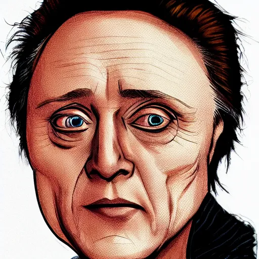 Image similar to christopher walken as a hanna barbara cartoon, trending on artstation