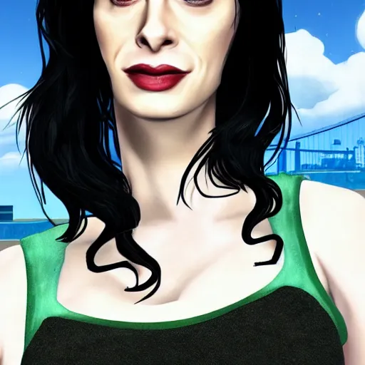 Image similar to Jane Margolis from breaking bad as a GTA Five Loading Screen Art Cover