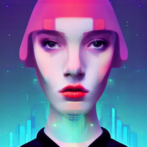 Image similar to portrait beautiful sci - fi girl, blade runner 2 0 4 9, futuristic metropolis, digital art, pop art by hsiao - ron cheng