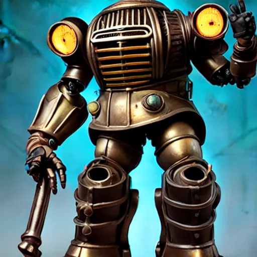 Image similar to big daddy from bioshock transformer action figure, collectible | | realistic shaded, fine details, realistic shaded lighting poster by greg rutkowski, diego gisbert llorens, magali villeneuve, artgerm, jeremy lipkin and rob rey
