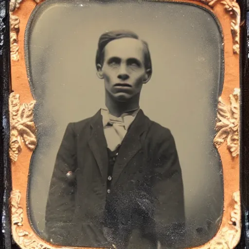 Image similar to tintype photo of a creepy