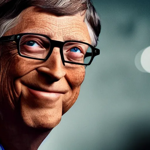 Image similar to bill gates fights demons, highly detailed, 8 k, masterpiece, super resolution.