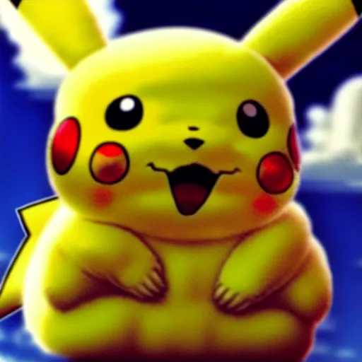 Image similar to a cloud in the shape of pikachu