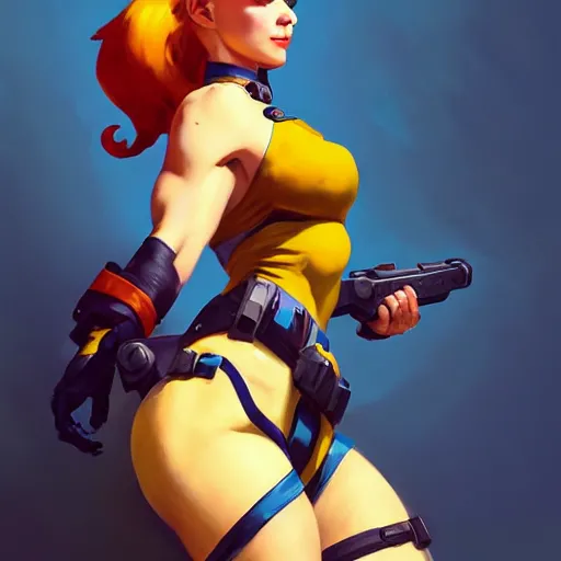 Prompt: Greg Manchess portrait painting of Cammy White as Overwatch character,, wacky, medium shot, asymmetrical, profile picture, Organic Painting, sunny day, Matte Painting, bold shapes, hard edges, street art, trending on artstation, by Huang Guangjian and Gil Elvgren and Sachin Teng