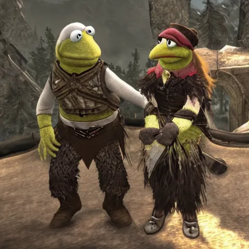 Image similar to muppets in skyrim