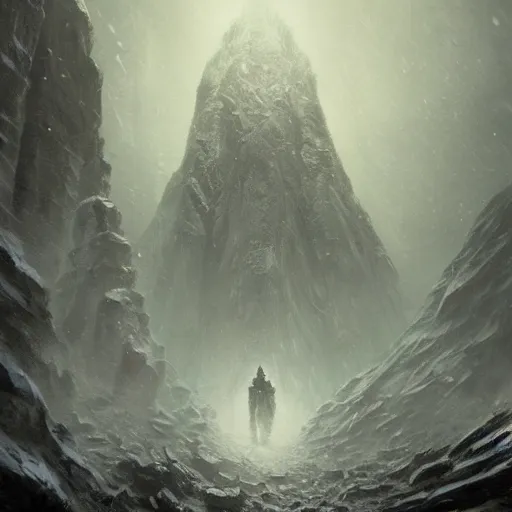 Image similar to at the mountains of madness by h. p. lovecraft, painted by seb mckinnon, high detail, dramatic light, digital art, painted by greg rutkowski, promotional movie posterart, trending on artstation