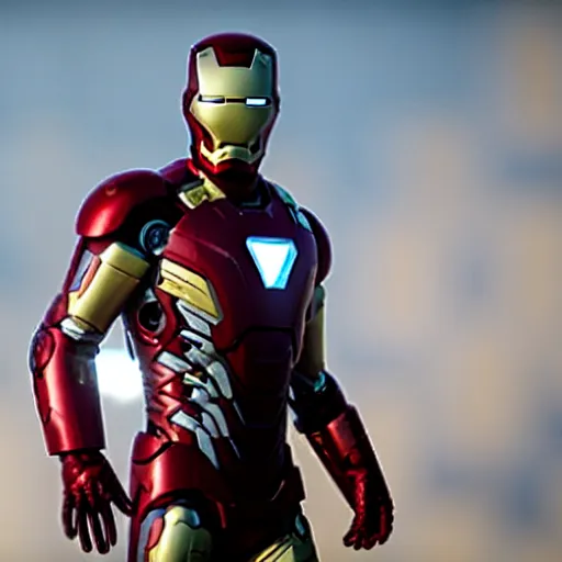 Prompt: film still of Tom Cruise as Ironman in the Avengers