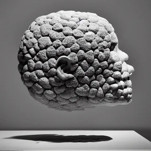 Prompt: a tooth sculpturein in daniel arsham style