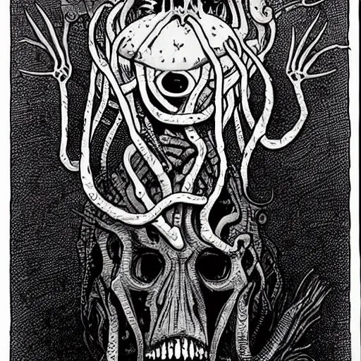 Image similar to H.P. lovecraft, dunwitch horror, eldritch abomination