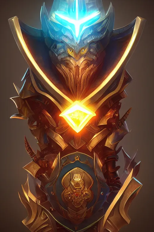 Image similar to shield fantasy epic legends game icon stylized digital illustration radiating a glowing aura global illumination ray tracing hdr fanart arstation by ian pesty and katarzyna da „ bek - chmiel