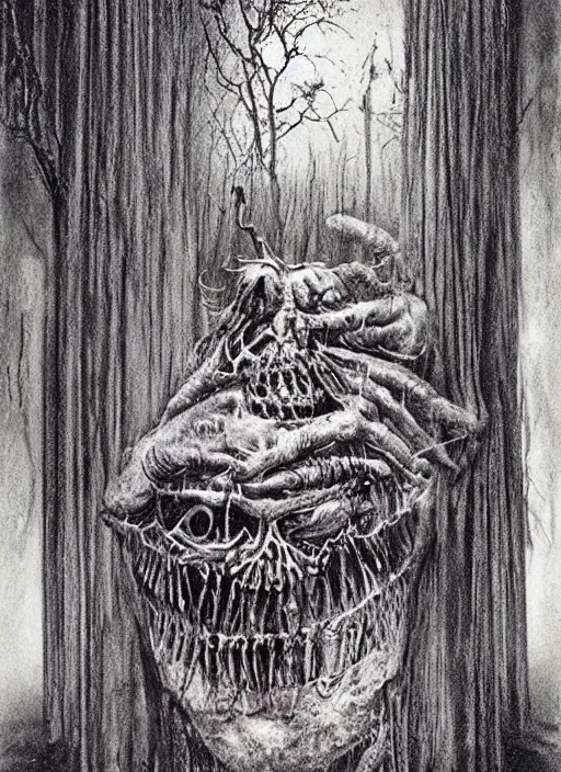 Image similar to book cover of scary stories to tell in the dark paperback novel by stephen gammell