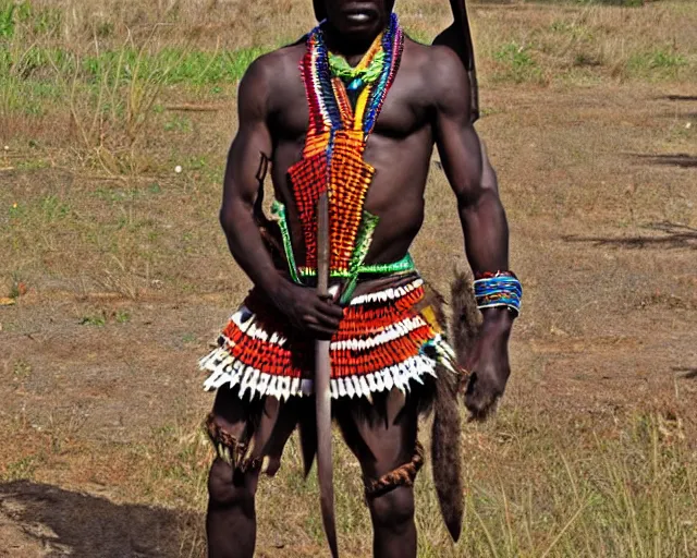 Image similar to zulu tribal warrior