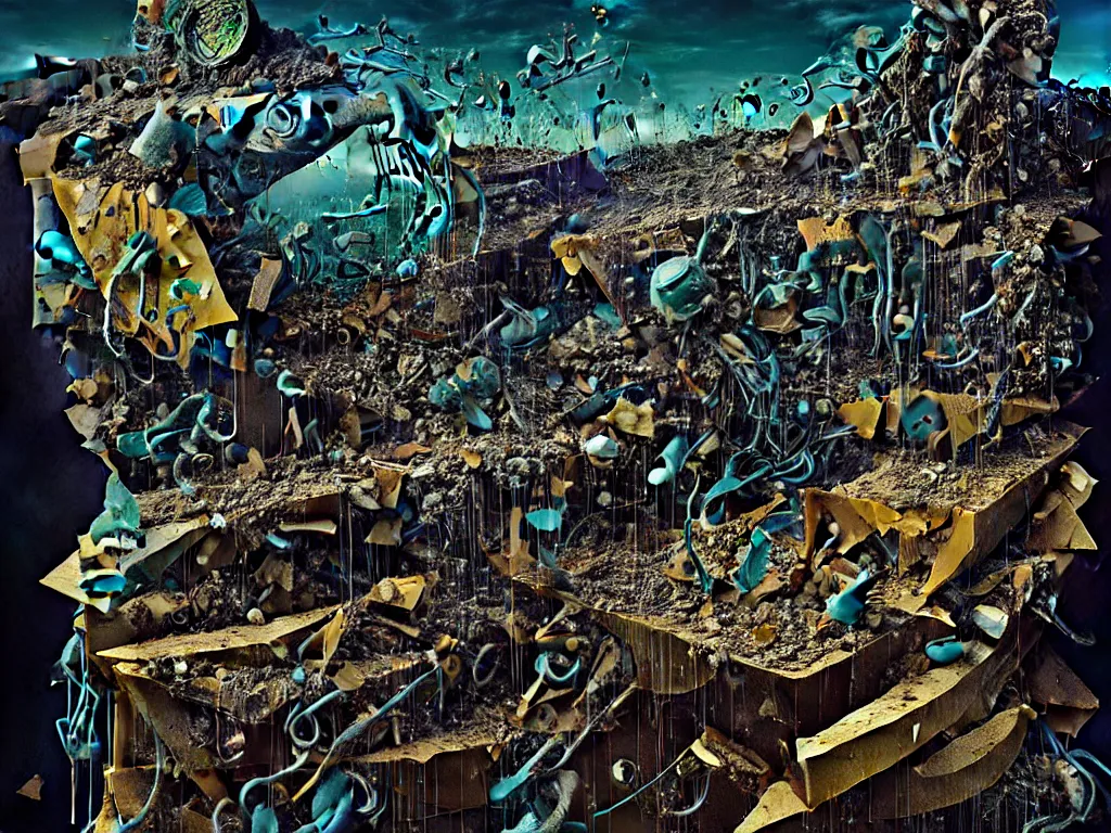 Prompt: highly detailed photo of dissolution of life, trending on deviantart, neo surrealism, sharp focus, a lot of little details, octane, masterpiece, art by max ernst