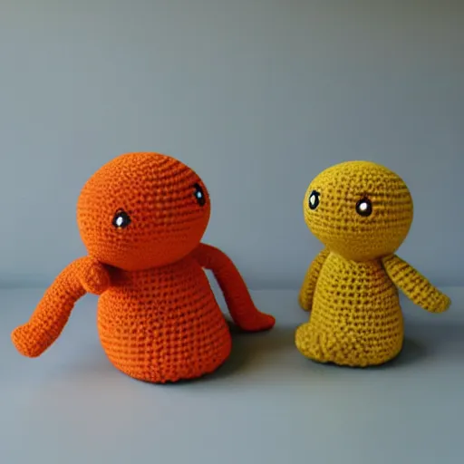 Image similar to crocheted plush toy of headcrab