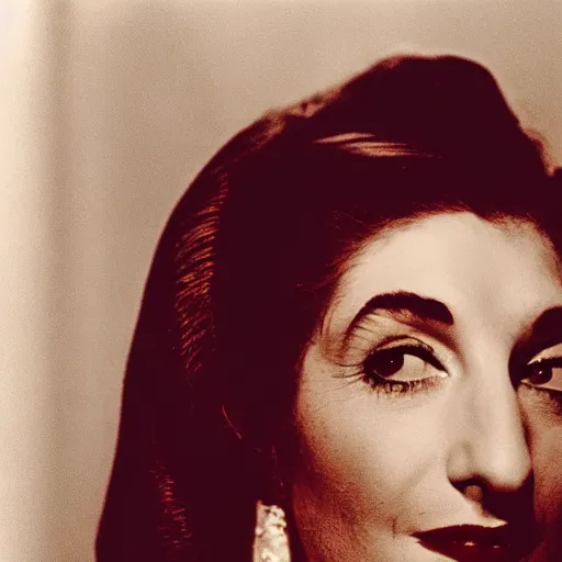 Image similar to portrait photo of Maria Callas, surreal pose, by Ron Haviv, 8k