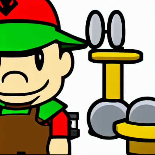 Image similar to walter white in paper mario