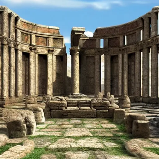 Image similar to ancient Roman structure, photorealistic