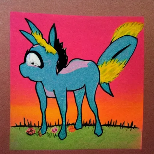 Prompt: donkey fairy hybrid. bright colors, smooth gradients