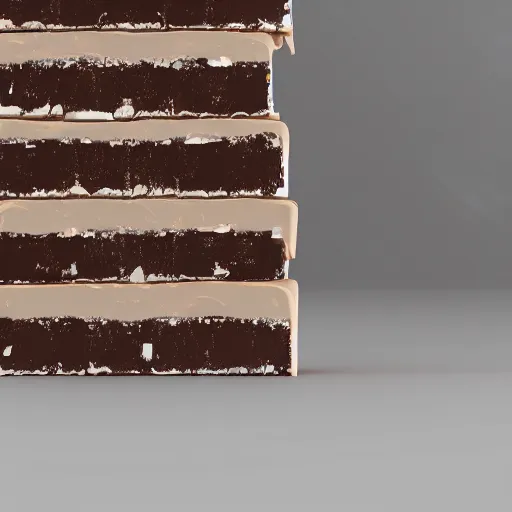 Prompt: hyper detailed paper blueprint of a section of a candy bar with 3 layers of chocolate, marzipan and nougat, by frank lloyd write, by mies van der roe, by thom mayne, volumetric lighting, rendered in octane, realistic shadows, 4k resolution