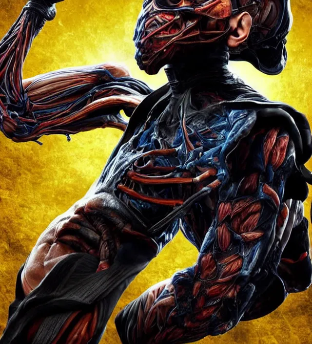 Image similar to stephen hawking!!!, fatality, style of mortal kombat x!, anatomically correct!!, highly detailed, ultrarealistic, clear, sharp focus, octane rendered