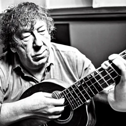 Prompt: folk guitarist bert jansch meets peter griffin