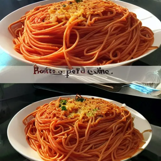 Prompt: Spaghetti, poor cooking