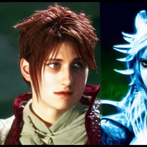 Image similar to Tellah calls Edward a \'Spoony Bard\' in Final Fantasy IV, Live Action Screen Capture