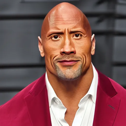 prompthunt: dwayne the rock johnson in eyebrow raise