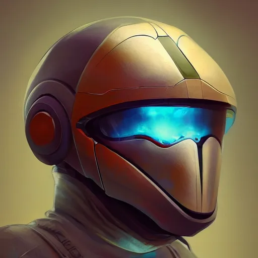 Image similar to concept art of scifi scientist helmet by jama jurabaev, brush stroke, trending on artstation, symmetry, high quality, extremely detailed