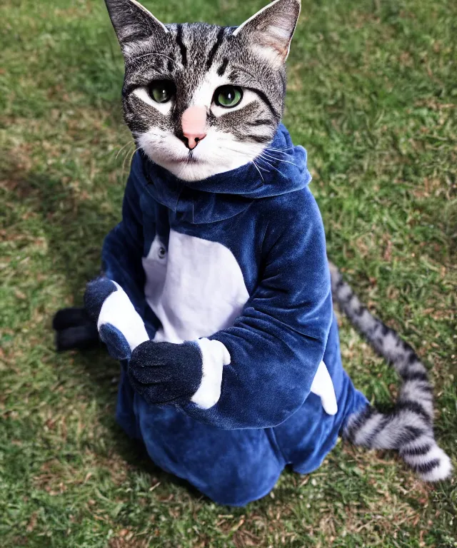 Image similar to a cat wearing a kigurumi