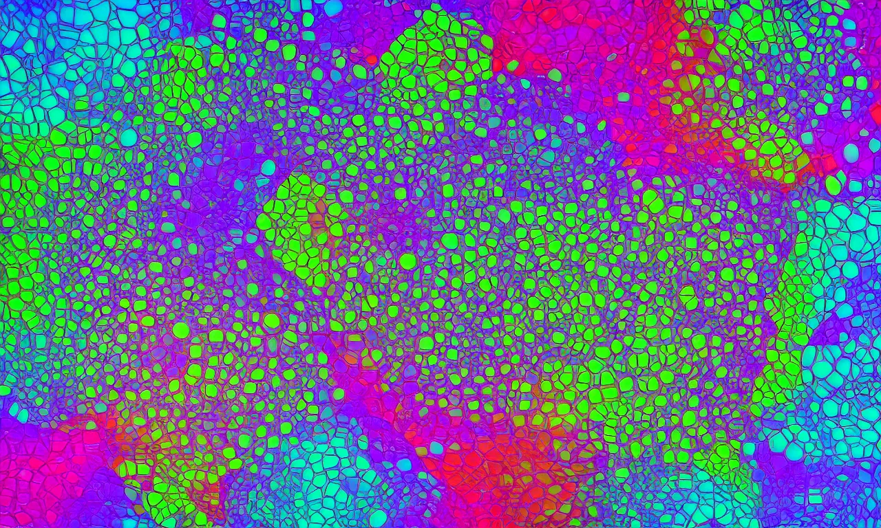 Image similar to reflexion cyberpunk voronoi engine laboratory 3 d volume kaleidoscope digital stylized concept substance liquid, by carl warner and jim woodring, trending on artstation : 1. 5, sweet joy harmony color scheme depth fog overlay multiply photoshop layer