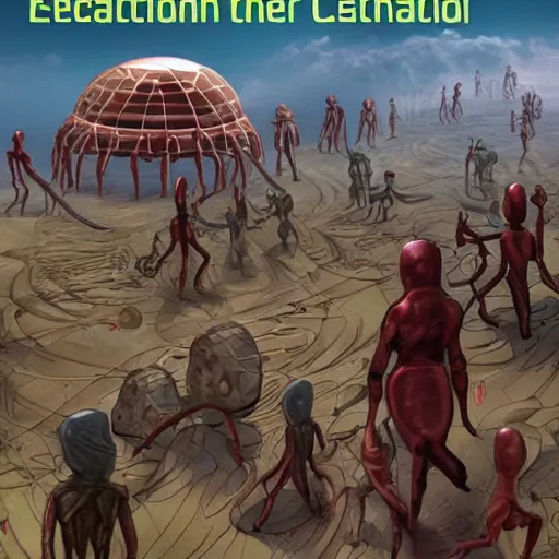 Image similar to humans invade martian civilization