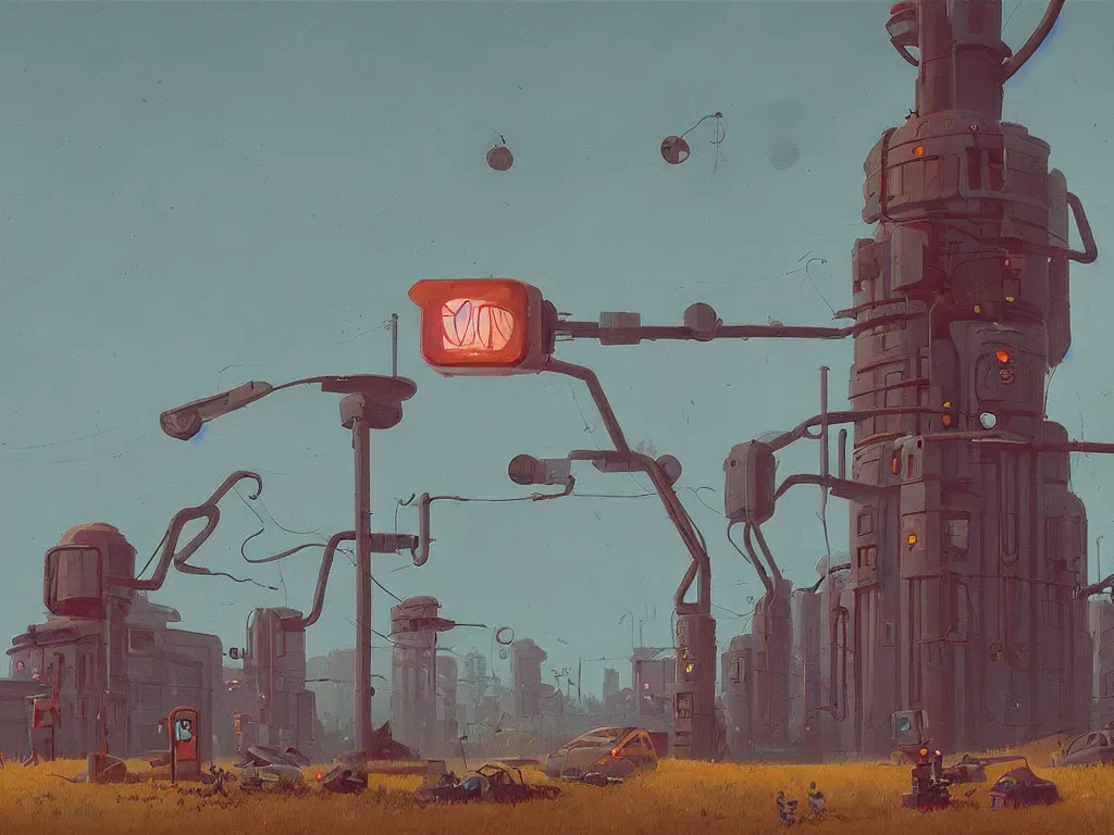 Image similar to an original art from Simon Stalenhag.