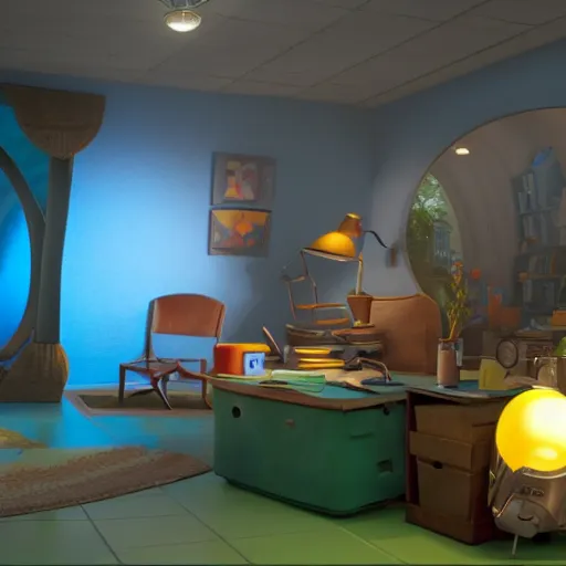 Image similar to pixar environment, renderman